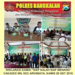 Deklarasi damai pilkades serentak tahap dua di Kecamatan Arosbaya, Bangkalan. (Foto/Ist/Aliman Harish)