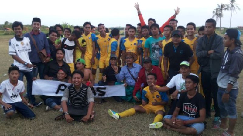 Tim Prada FC usai memenangi tiket 16 besar Piala Kemerdekaan tingkat Kecamatan Pragaan, Kamis (08/09). (Foto/Masrul)