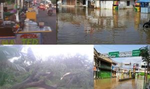 Secara Tiba-Tiba, Puting Beliung dan Banjir Landa Sampang