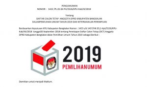 KPU Bangkalan Tetapkan DCT Anggota DPRD Bangkalan 2019, Ini Daftarnya
