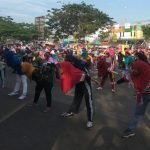 Merayakan Kesuksesan Asian Games , Masyarakat Senam dan Goyang Dayung Bersama