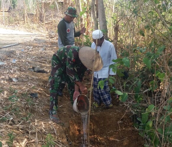 TMMD, TNI Lakukan Program Penghijauan dengan Menanam Bibit Pohon Sengon