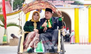 Viral!!! Pasca Dilantik Anggota DPRD Sumenep, Herman Dali Kusuma Pulang Naik Becak