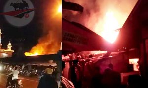 Breaking News: Kios Pasar Tanah Merah Bangkalan Ludes Terbakar