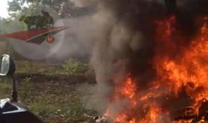 Sepeda Motor Ludes Terbakar di Jalur Akses Suramadu