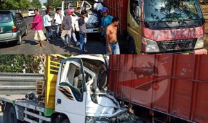 Truk Vs Truk di Bangkalan, Dua Sopir Luka-Luka