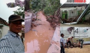 Hujan Lebat Disertai Angin Kencang Mengguyur Desa Dapenda, 1 Rumah Warga Ambruk