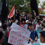 Para Santri Tuding Mafia Tanah Gentayangan di BPN Bangkalan