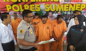 Ringkus Dua Tersangka Kurir Sabu, Satresnarkoba Polres Sumenep Amankan 5 Gram BB