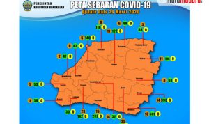 Peta Sebaran Covid-19 di Bangkalan, Total 2.934 ODR