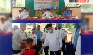 Bupati Busyro Serahkan Bantuan Sembako dan Sosialisasi Dampak Covid-19 di Batuputih