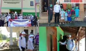 Semprot Disinfektan dan Bagi 5000 Masker, Bukti Gerindra Hadir di Tengah Masyarakat Galis