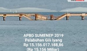 Berumur 3 Bulan, Proyek Pelabuhan Rp 15 Miliar di Sumenep Ambruk