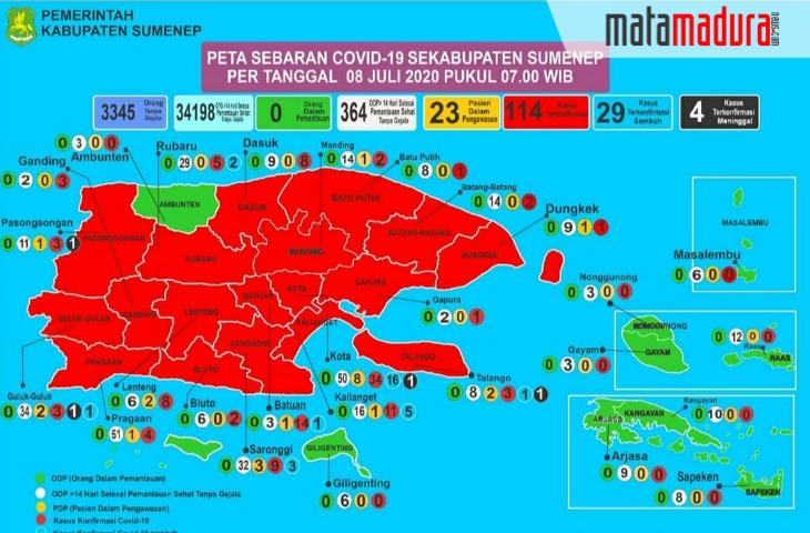 Pasien Positif Covid-19 di Sumenep