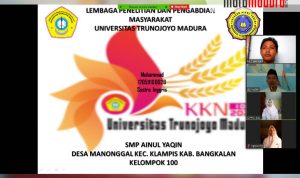 Keren, Mahasiswa KKN UTM Mengajar Daring di SMP Ainul Yaqin Klampis Bangkalan