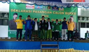 Bersama 6 Partai, Gus Acing-Mas Kiai Fikri Deklarasi Cabup-Cawabup Sumenep 2020
