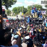 Aksi Penolakan Undang-Undang Cipta Kerja PMII-GMNI di Sumenep Memanas
