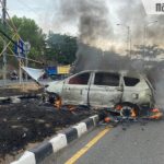 Hindari Sepeda Motor, Mobil Ertiga Terbakar di Akses Suramadu