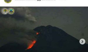 Gunung Semeru Meletus Tiga Kali