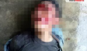 Pria Maling Motor di Bangkalan Babak Belur Dihajar Massa