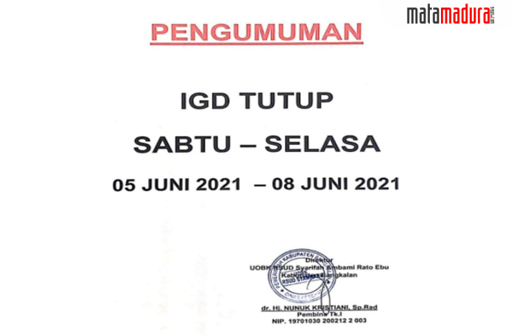 Sepekan, Kasus Covid-19 di Bangkalan Menggil