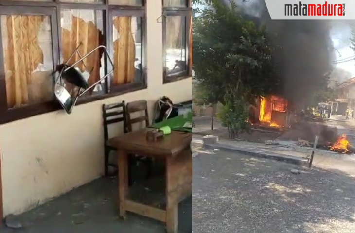 Mahasiswa Bakar Pos Satpam IAIN Madura
