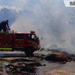 Kebakaran Gudang Serabut Kelapa di Batang-Batang Sumenep