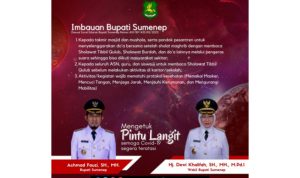 Mengetuk Pintu Langit, Bupati Sumenep Imbau Takmir Masjid, Musala dan Pesantren Gelar Doa Bersama