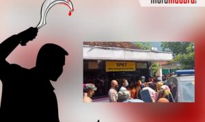 Nyari Sapi Hilang Lalu Dibacok, Keluarga Ramai-Ramai Datangi Mapolsek Robatal Sampang