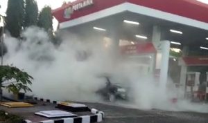Ledakan dari Mobil Kijang di SPBU Paberasan Bikin Geger