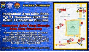 Malam Pergantian Tahun Baru 2022, Akses ke Alun-Alun Kota Sumenep Ditutup Total