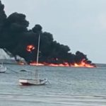 Perahu Pengangkut BBM Terbakar di Perairan Sapudi Sumenep
