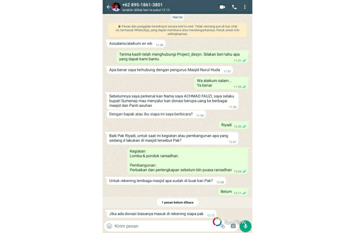 Akun WA Palsu Catut Bupati Sumenep Achmad Fauzi, Ini Modusnya
