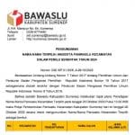 81 Nama Terpilih Anggota Panwaslu Kecamatan di Sumenep Pada Pemilu 2024