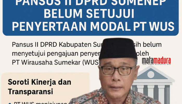 Pansus II DPRD Sumenep Belum Setujui Penyertaan Modal PT WUS, Ini Alasannya