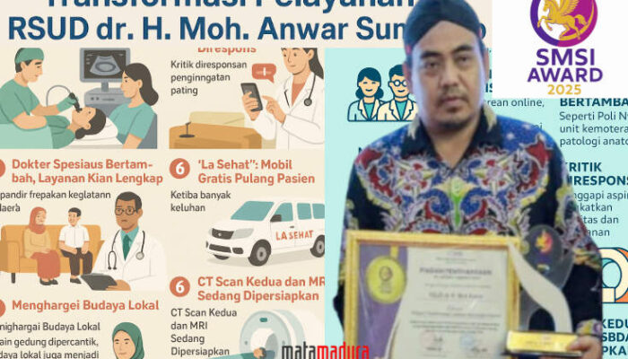 Dinilai Sukses Membawa Perubahan, Direktur RSUD Sumenep Terima SMSI Award 2025