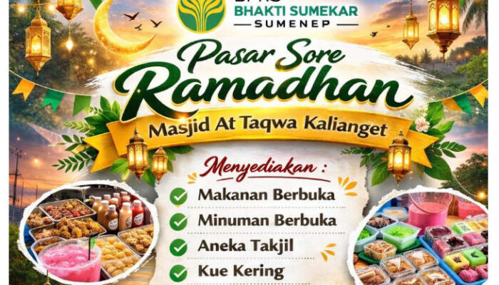 BPRS Bhakti Sumekar Dorong UMKM Lewat Pasar Sore Ramadhan di Kalianget