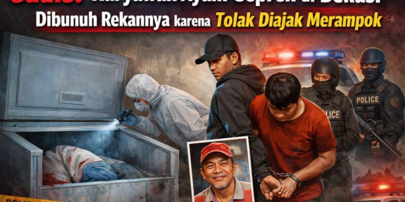 Sadis! Karyawan Ayam Geprek di Bekasi Dibunuh Rekannya karena Tolak Diajak Merampok Majikan