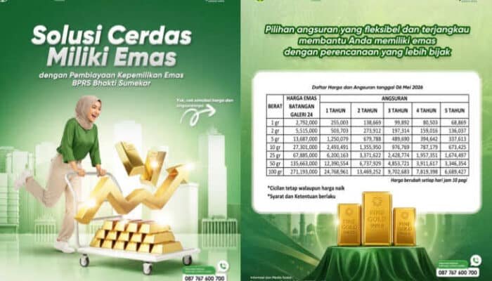 Investasi Emas Kini Lebih Mudah, BPRS Bhakti Sumekar Hadirkan Solusi Pembiayaan Syariah