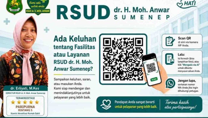 RSUD Sumenep Buka Pengaduan via Barcode, Keluhan Pasien Lebih Mudah Disampaikan