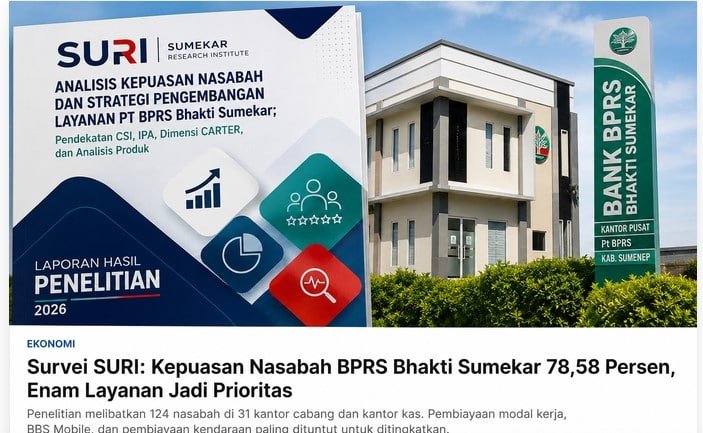 Survei SURI: Kepuasan Nasabah BPRS Bhakti Sumekar 78,58 Persen, Enam Layanan Jadi Prioritas