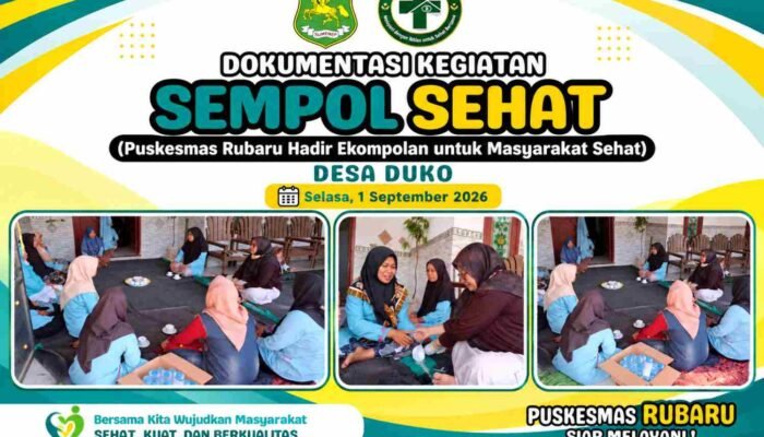 Cegah Hipertensi dan Diabetes, Puskesmas Rubaru Jemput Bola Layani Warga Desa Duko