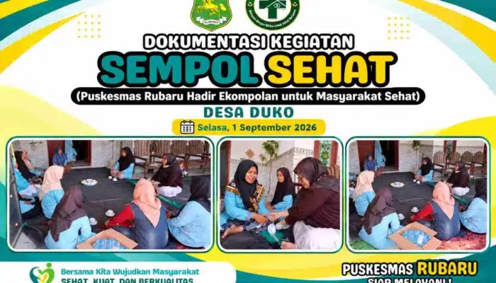 Cegah Hipertensi dan Diabetes, Puskesmas Rubaru Jemput Bola Layani Warga Desa Duko
