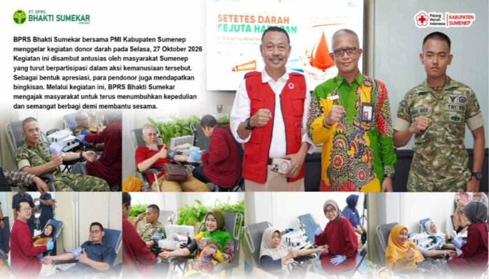 BPRS Bhakti Sumekar dan PMI Sumenep Gelar Donor Darah, Perkuat Kepedulian Kemanusiaan