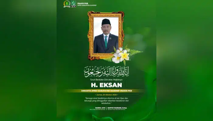Anggota Fraksi PKB DPRD Sumenep H Eksan Meninggal Dunia